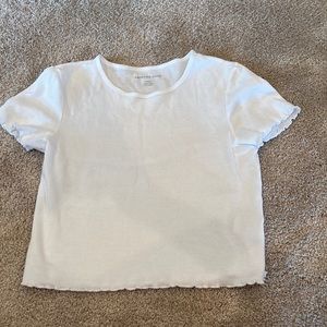 White fitted baby t from American eagle.